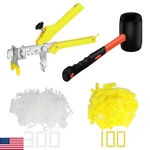 Storystore Tile Leveling System Kit: 300 Spacers, 100 Wedges, Pliers, Hammer New. Price: $50.39.