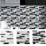 Longking Peel And Stick Backsplash Self-adhesive Wall Tile Marble Stone 20-PIECE New. Price: $39.99.