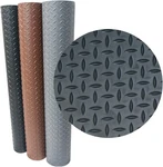 Goodyear Diamond-plate Rubber Flooring 3.5MM X 36" 6FT Dark Gray New. Price: $106.54.