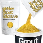 Hemway Gold Glitter Grout Additive 100G Metallic Flakes For Adding Sparkle To... New. Price: $24.89.