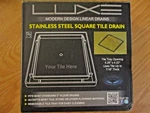 Luxe TI-55-2 Tile Insert Shower Drain 5X5 Stainless Steel 18GA Square Nib New. Price: $15.95.