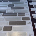 Peel And Stick Backsplash Tile. .multicolored..glossy Composite LINER.15 Sheets New. Price: $50.00.