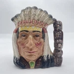 Vtg Lmt Royal Doulton North American Indian Toby Mug 1/4 D6614 Used. Price: $20.00.