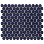 Case Of Tribeca Hex Glossy Cobalt 11"X12" Porcelain Mosaic Tiles (8.64 Sq Ft) New. Price: $89.99.