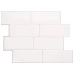 Smart Tiles Metro Campagnola White Vinyl Peel And Stick 2.21 Sq. Ft./ 4-PK New. Price: $23.70.