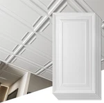 12-PACK 2X4 Ft Pvc Drop Ceiling Tiles For Basement, Kitchen, Bathroom New. Price: $205.99.