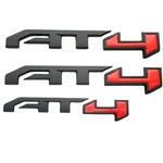 AT4 Badge Emblems Gloss Black Red 3-PC For 2021-2023 Gmc Yukon Sierra Canyon New. Price: $50.00.