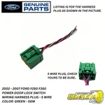 2002 - 2007 Ford F250 F350 Power Door Lock Switch Wiring Harness Plug Wire Used. Price: $18.88.