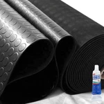 Heavy Duty Coin-grip Rubber Flooring Roll 4X8FT Anti-slip & Waterproof New. Price: $103.99.