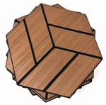 12 Hexagon Acoustic Veneer Wood Wall Panels In Oak Color Adhesive Back New Nobox Open. Price: $25.00.