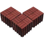 Bliss Outdoors Hardwood 12-SLAT Interlocking Deck Tiles Set Of 30(OPEN Box). Price: $90.94.