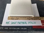 Piece Of Ceramic Tile Ao #45 Salt & Pepper Double Mud Bullnose A7610 Curb Jamb Open. Price: $22.00.