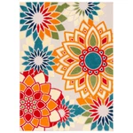 Safavieh Outdoor CBN328A Cabana Collection Ivory / Orange Rug New. Price: $162.17.