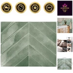 Elegant 3D Peel And Stick Backsplash Tiles - Pack Of 5 Sheets In Solna Green New. Price: $65.69.