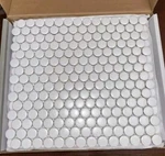 Daltile Penny Round Satin White Wall And Floor Backsplash (10 Pack) Open. Price: $43.21.