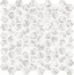 NH2359 Hexagon Marble Peel Stick Backsplash Tiles, White & Off-wh New. Price: $27.00.
