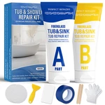 Tub Repair White, Kit, For Enamel, Fiberglass, Acrylic New. Price: $18.23.