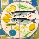 Fish Tile Backsplash Irena Orlov Seafood Art Ceramic Mural OB-ORL24802-22 New. Price: $49.95.