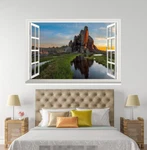 3D Hills Stone Lake 64 Open Windows Mural Print Decal Deco Aj Wallpaper Ivy Brand. Price: $101.48.