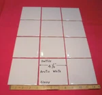 12 Pcs. *arctic White* 4-1/4" Square Glossy Ceramic Tiles By Daltile #190: New Open. Price: $14.88.