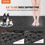 Interlocking 55PCS Black, Drainage Tiles 12" X Splicing, Wet Areas New. Price: $104.11.