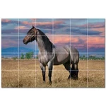 Horse Ceramic Wall Mural PT500748. 25.5" X 17" (24) 4.25 Tiles New. Price: $240.00.