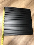 ART3D Slat Wall Panel, Fluted Textured 12-TILE 19.7IN. Black Open. Price: $35.00.