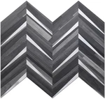 Dicofun 10-SHEET Herringbone Peel & Stick Backsplash, Black/grey, Pvc, 7.7 Sq Ft New. Price: $71.94.