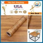 Wood Grain Peel And Stick Wallpaper For Kitchen Cabinets Surfaces Brown 1... New. Price: $12.49.
