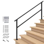Chr 5-6 Steps Stair Handrail Indoor Outdoor Porch Deck Railing Kit New. Price: $179.99.