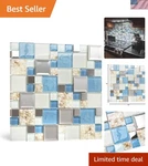 Unique Real Seashell Glass Tiles - 5 Sheets For Kitchen And Bathroom Backsplash New. Price: $228.99.