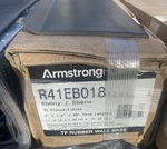Armstrong R41EB018 Wall Base Molding, Thermoplastic Rubber, Ebony, 48" L, 4" Open. Price: $109.00.