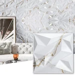 ART3DWALLPANELS 33 Diamond For Pack, Gold Veined White New. Price: $96.51.