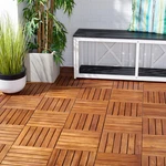 Osaka Acacia Wood Interlocking Patio Deck Tiles - 12X12 Inch Set Of 10 New. Price: $73.99.