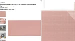 Cinca Ivy Hill Tile Remington Pink 2.9 X 5.9 Polished Porcelain Wall New. Price: $9.00.