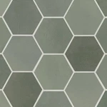 Celine Hexagon In. 5 Matte Sage Porcelain Floor Tile (4.68 Sq. Ft. /case New. Price: $74.08.