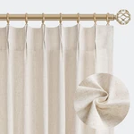 Natural Pinch Pleated Linen Curtains 84 Length 2 Panels For Living Room Bed New. Price: $29.79.