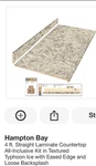 Hampton Bay Laminate Countertops 4' Straight Kit Included New. Price: $129.99.