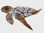 Baby Sea Turtle Mosaic Tile Handmade Custom Art New. Price: $275.00.