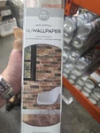 Nuwallpaper NU2064 Newport Reclaimed Brick Peel & Stick Wallpaper, Red. Price: $20.00.
