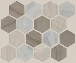Shaw CS56P Chateau - 3" Hexagon Floor And Wall Tile Honed New. Price: $43.09.