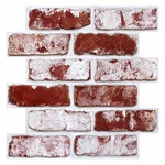 Smoostikc 3D Peel And Stick Faux Brick Wall Panels 11.8 10-PACK Red New. Price: $45.26.