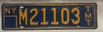 1973 New York Truck Mile Tax License Plate Auto Garage Decor Vintage M21103 Used. Price: $19.95.