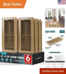 Durable 4X12 Inch Steel Vent Covers - 6 Pack For Home Air Supply Brown New. Price: $139.99.