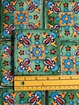 Lot 43 Color Y Tradicion Hand Painted Pattern Talavera Mexican Ceramic Tiles 4X4 Used. Price: $110.00.