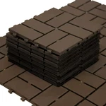 Pre-owned Domi Patio Deck Tiles,four Slat Plastic Flooring, 9PCS One Pack,brown Open. Price: $21.99.