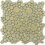 Merola Tile Pebble Green Moss 10-3/4" X 10-7/8" Porcelain Floor And Wall New. Price: $202.90.
