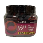 Apollo Crimp Rings 1/2 In. Copper Pro Pack, APXCR12LTJR, Of 75 New. Price: $29.99.