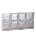 Clearly Secure Glass Block Window 31" X 15.5" Frameless Wave Pattern Non-vented New. Price: $121.11.