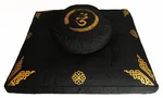 Meditation Cushion Zafu Pillow & Black Zabuton Floor Mat Set Sacred Symbols New. Price: $339.00.
